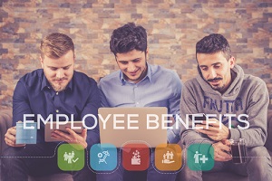 employee benefits icons concept