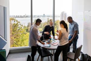 Employees in the office