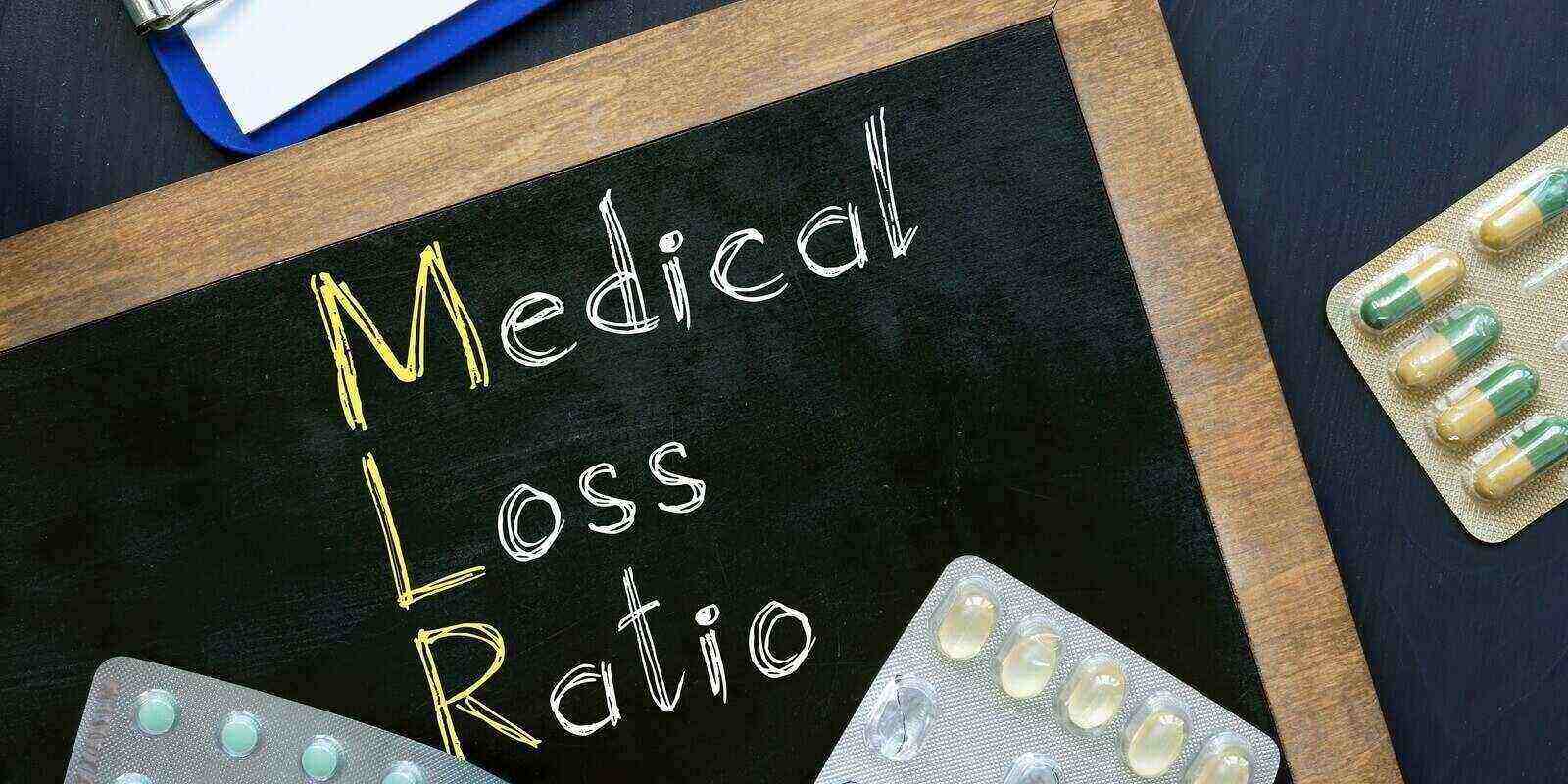 medical loss ratio mlr is shown on the conceptual business photo