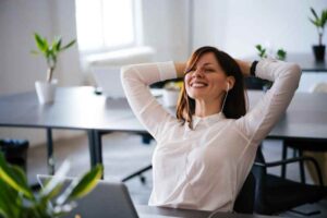 worker happy from wellness plan