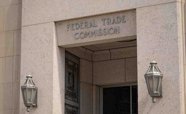 federal trade commission close up of building sign