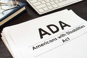 ada compliance document on a desk