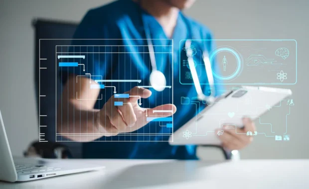 Medical-Professionals-Using-Futuristic-Data-Dashboards